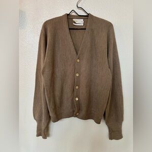 Vintage Alpaca Wintux Blend Grandpa Old Money Cardigan